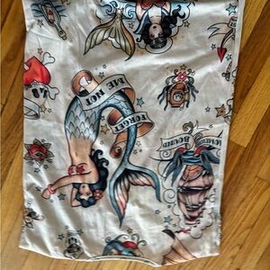 Tattoo Print Satin Scarf